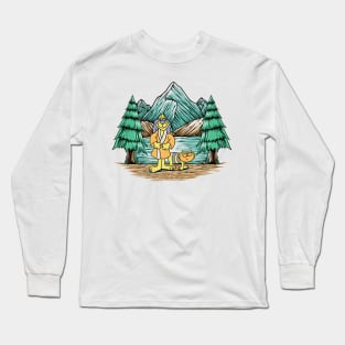 Phooey and Spot in the Mountain Lake Long Sleeve T-Shirt